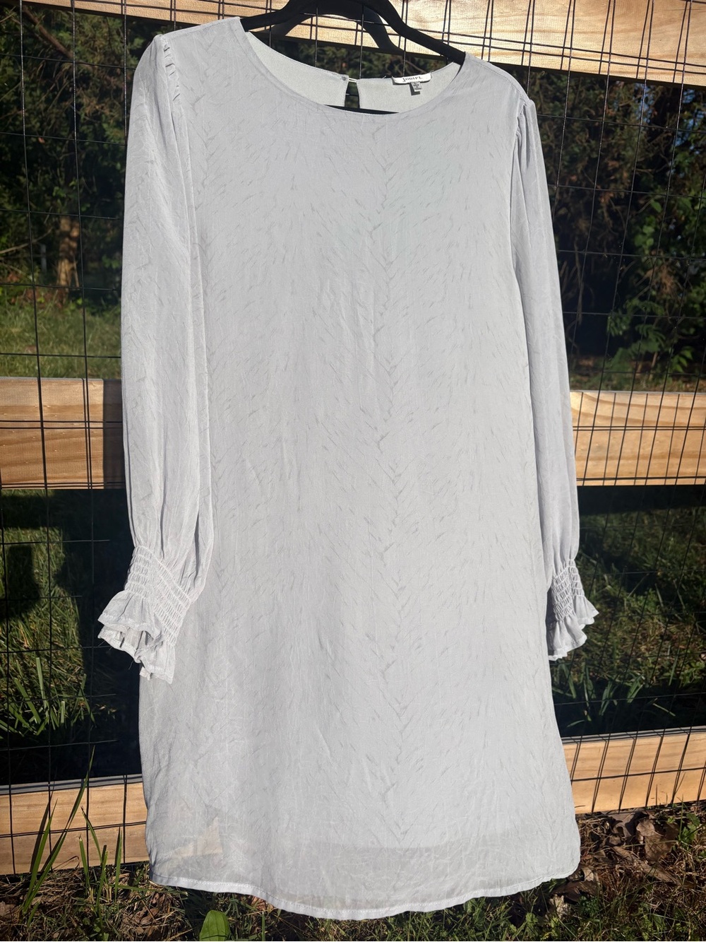 Light Gray Long Sleeve Shift Dress